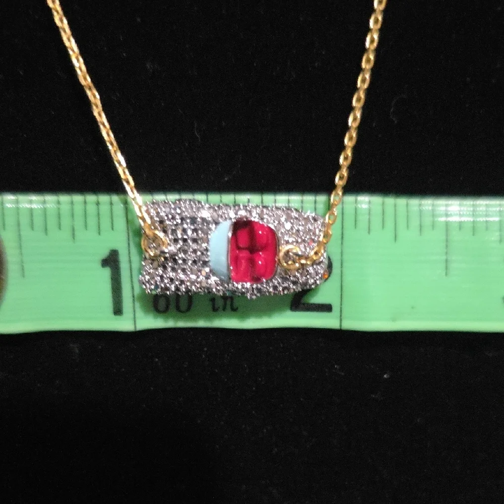 Kate Spade‎ Gold and Red Necklace Set.